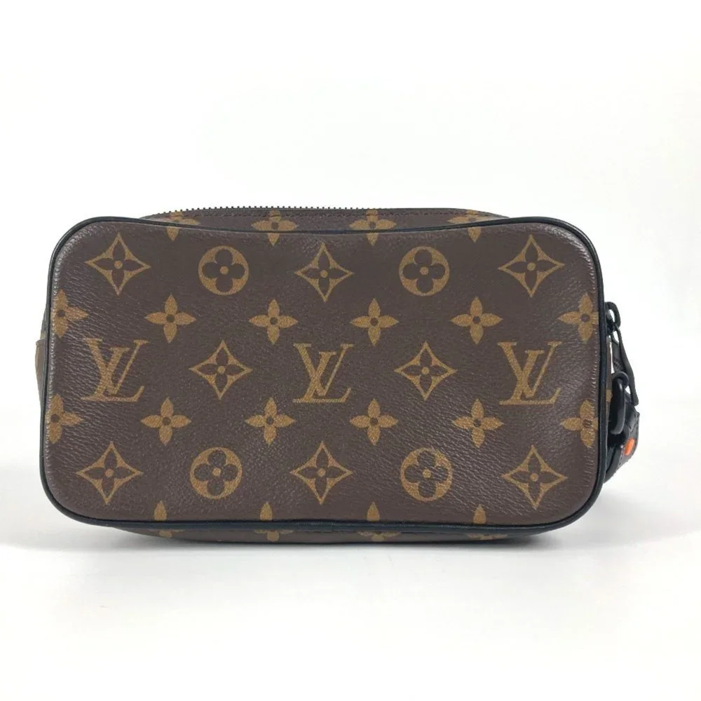 LOUIS VUITTON Authentic Black Monogram Canvas Pochette Pouch
